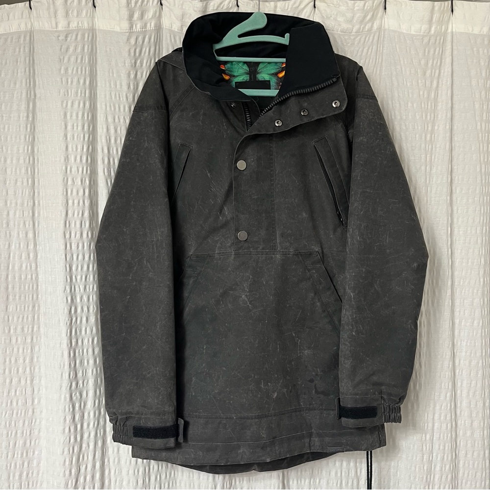B by Burton Dryride Hooded Snowboarding Jacket Charcoal Grey Women’s XS